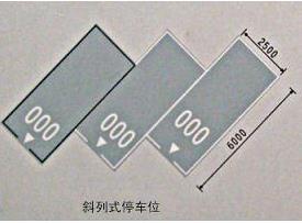 斜車位劃線標(biāo)準(zhǔn)尺寸圖！ 